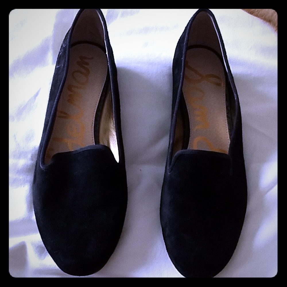 Sam Edelman Black Suede Loafers NWOT